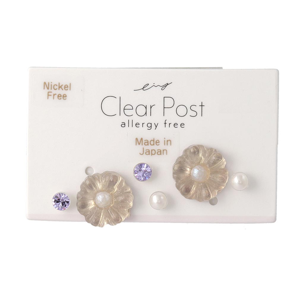 Translucent Flower Plastic Stud Set