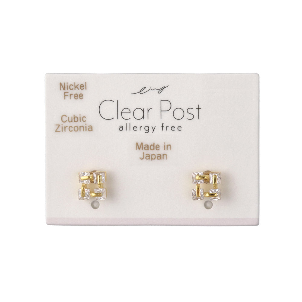 Mini Open Square Plastic Earrings