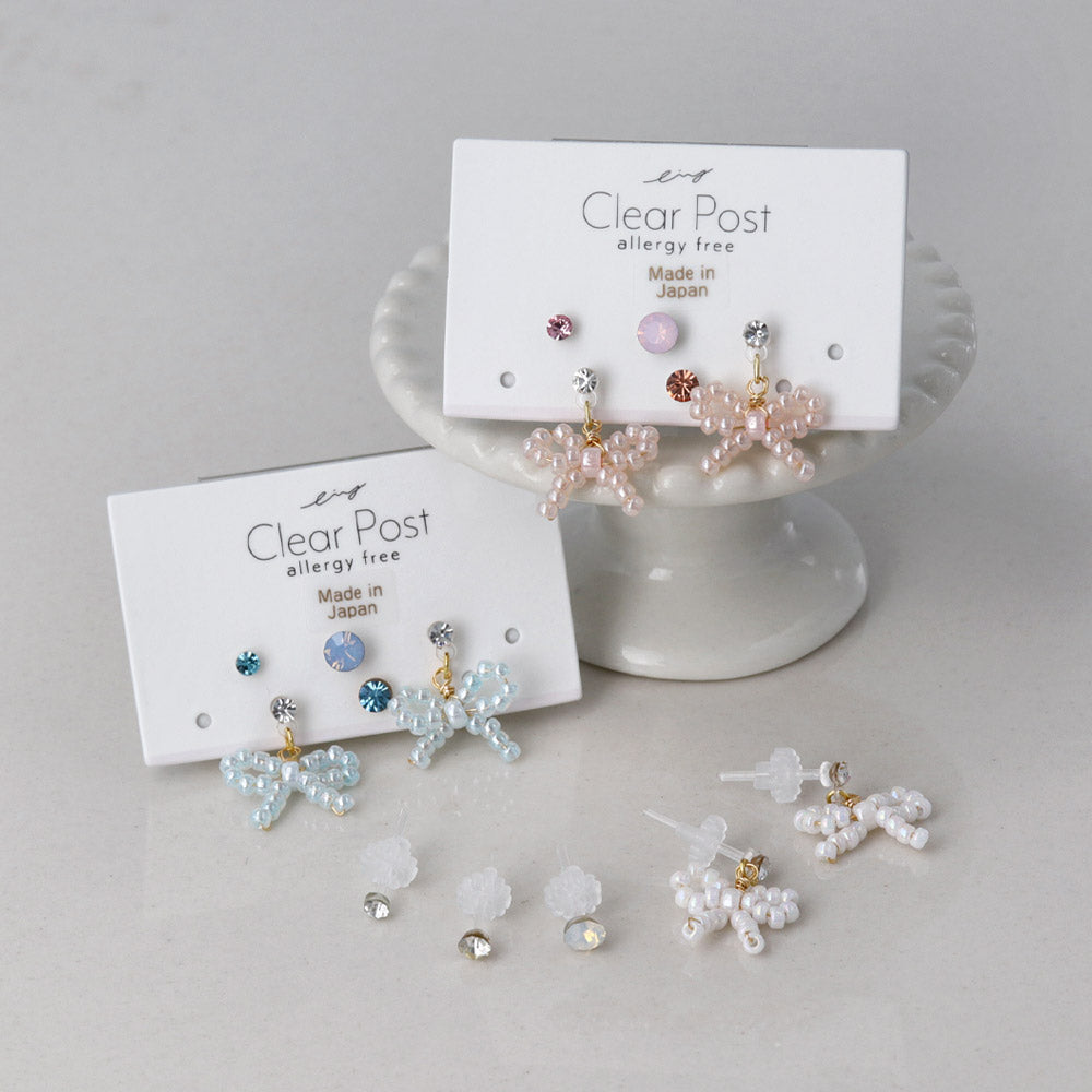 Bow and Stone Mixed Plastic Stud Set