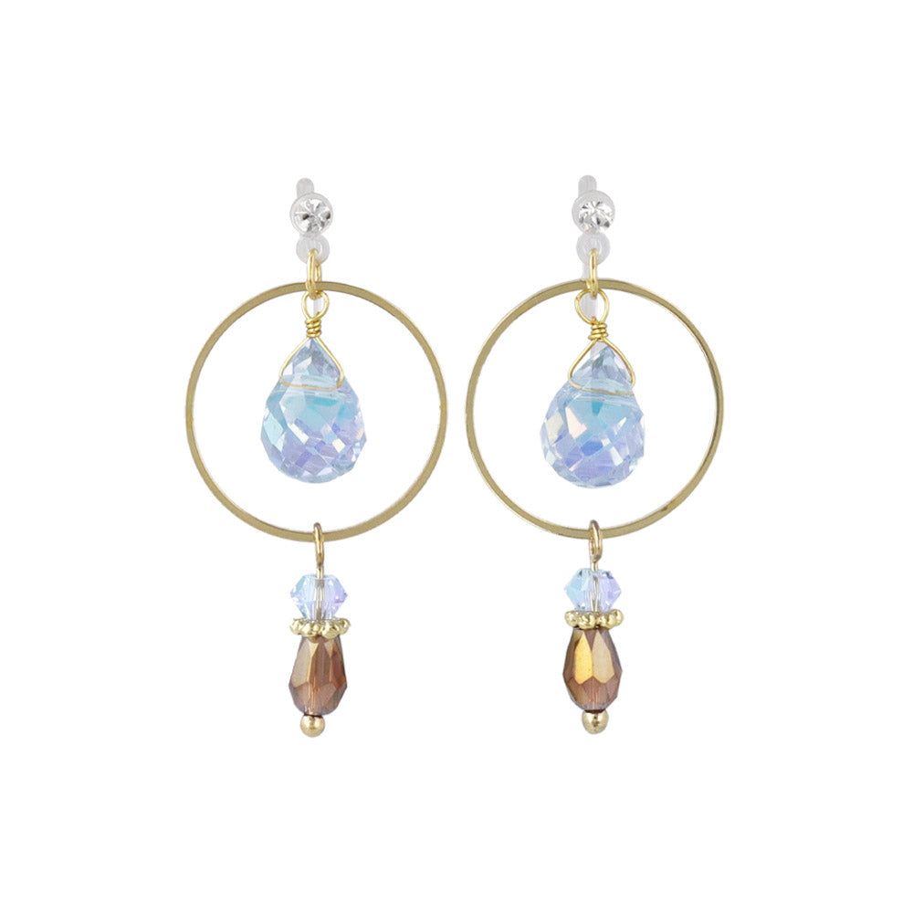 Circle and Stone Invisible Clip Ons