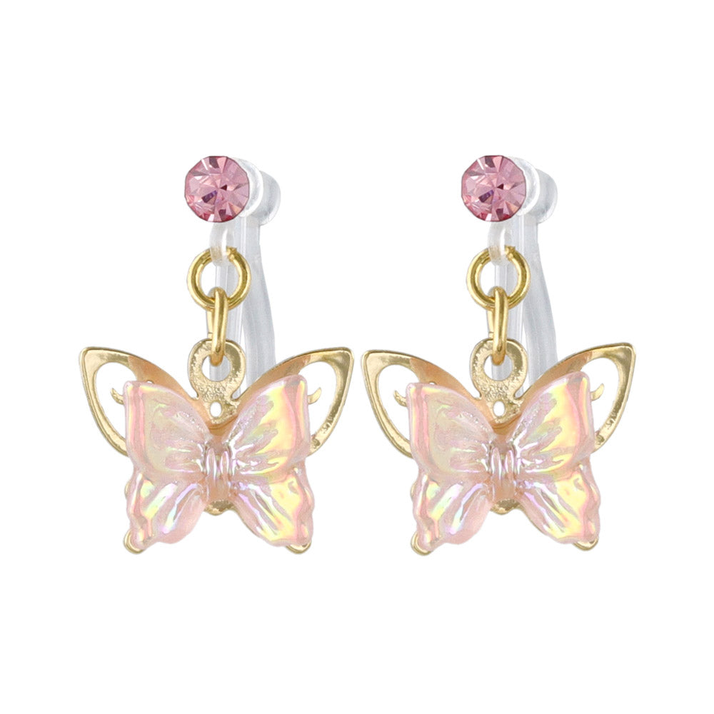Iridescent Butterfly Drop Invisible Clip Ons