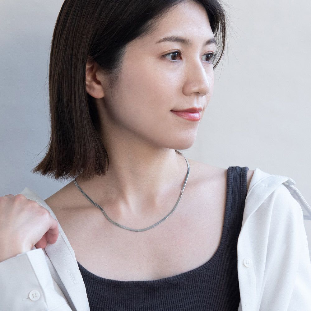 Flat Snake Chain Necklace