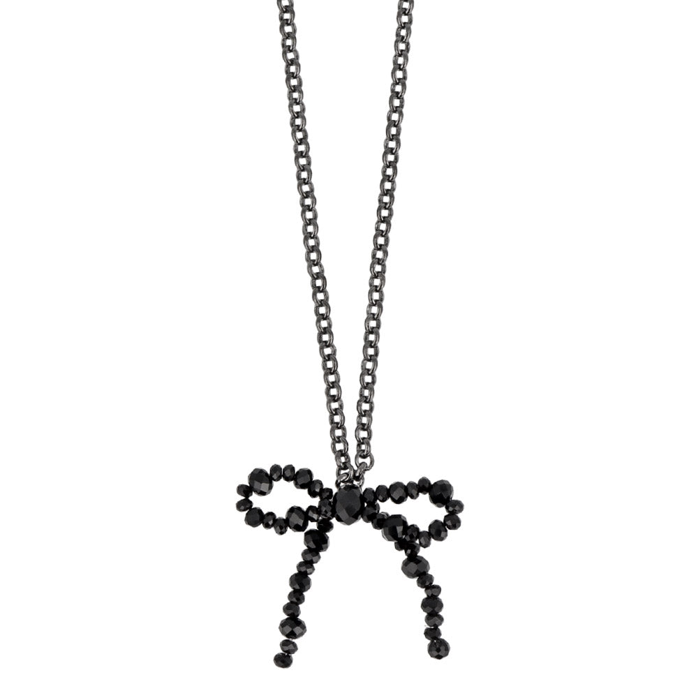 Beaded Bow Chain Necklace