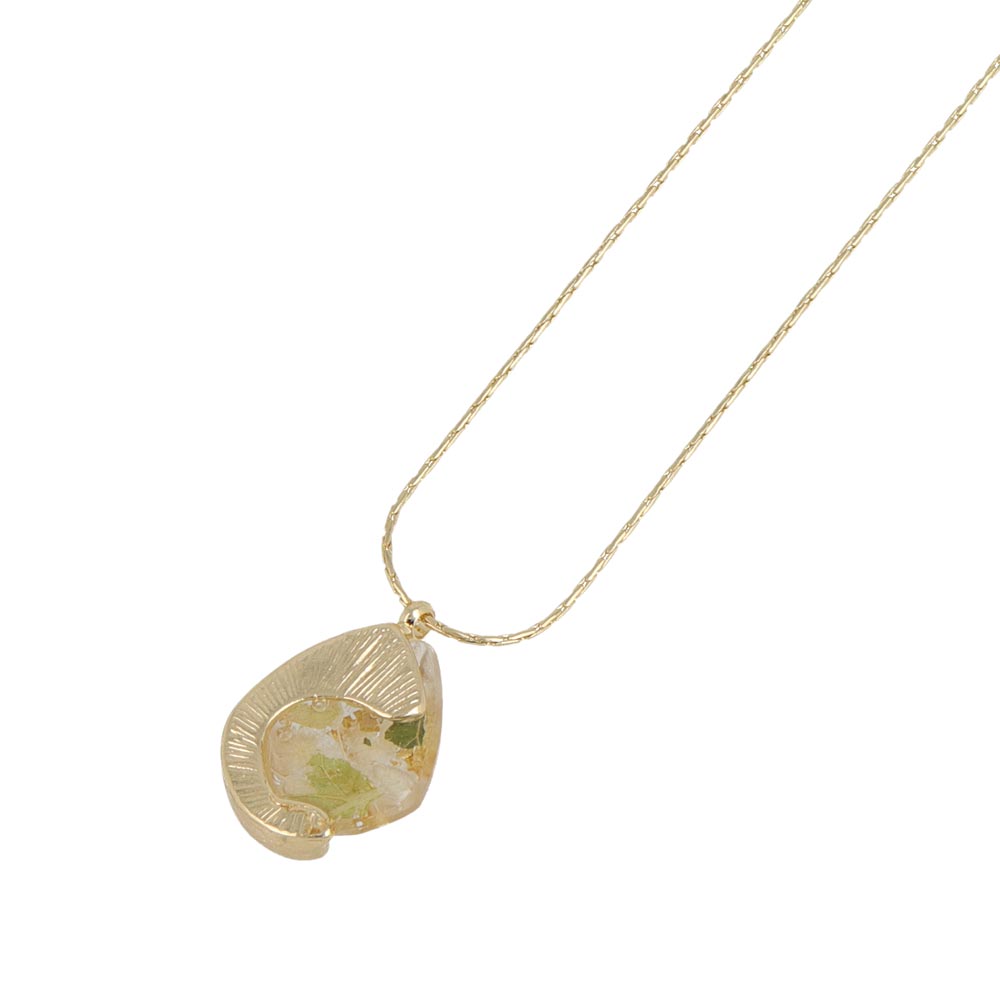 Dried Flower Charm Necklace