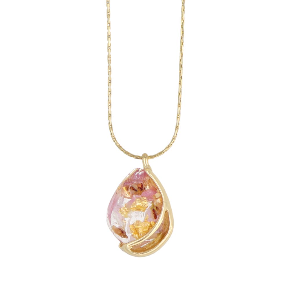 Dried Flower Charm Necklace