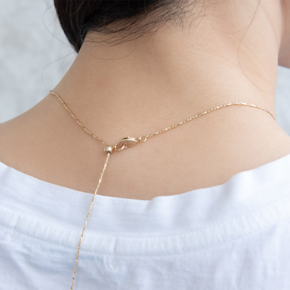 Open Swirl Pendant Slider Necklace