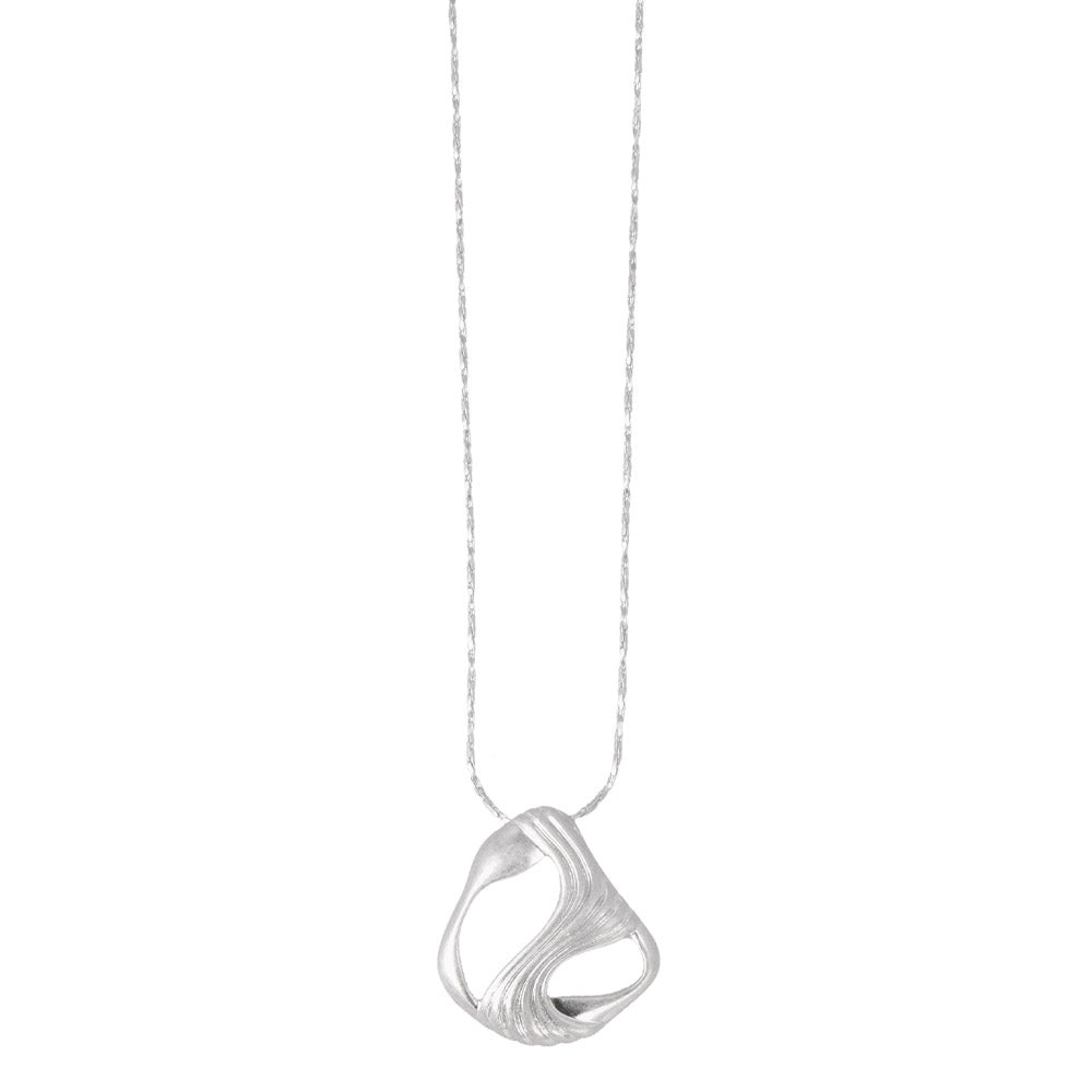 Open Swirl Pendant Slider Necklace