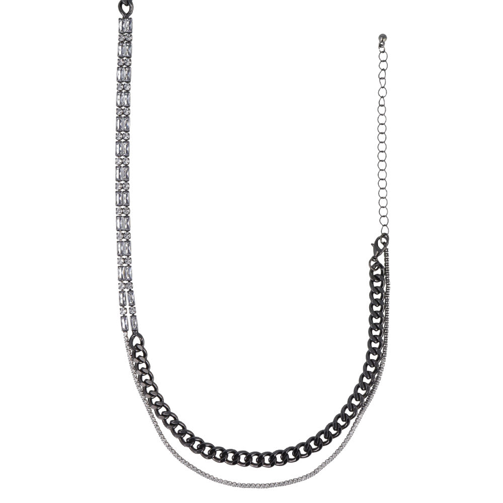 Asymmetrical Chain Layered Necklace