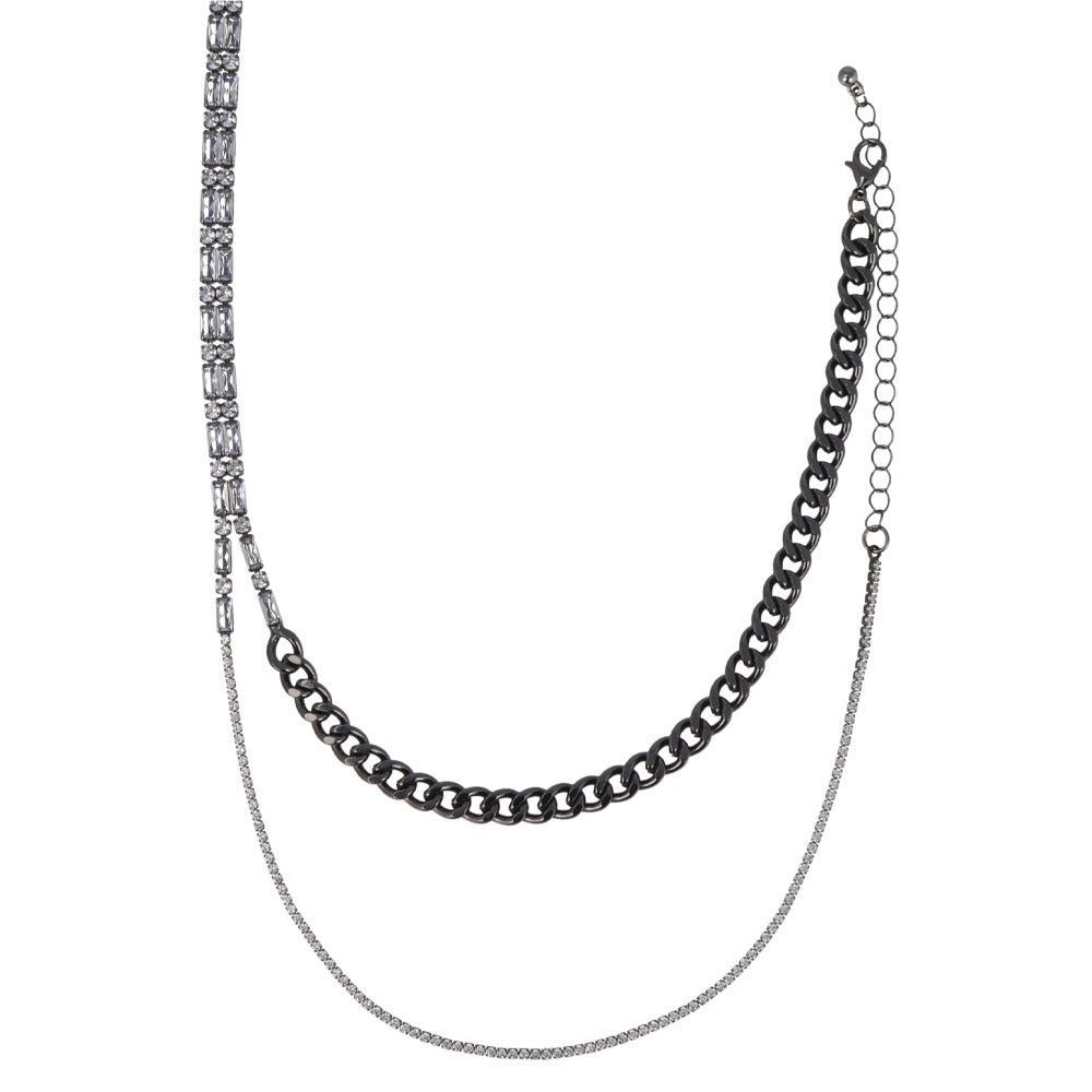 Asymmetrical Chain Layered Necklace