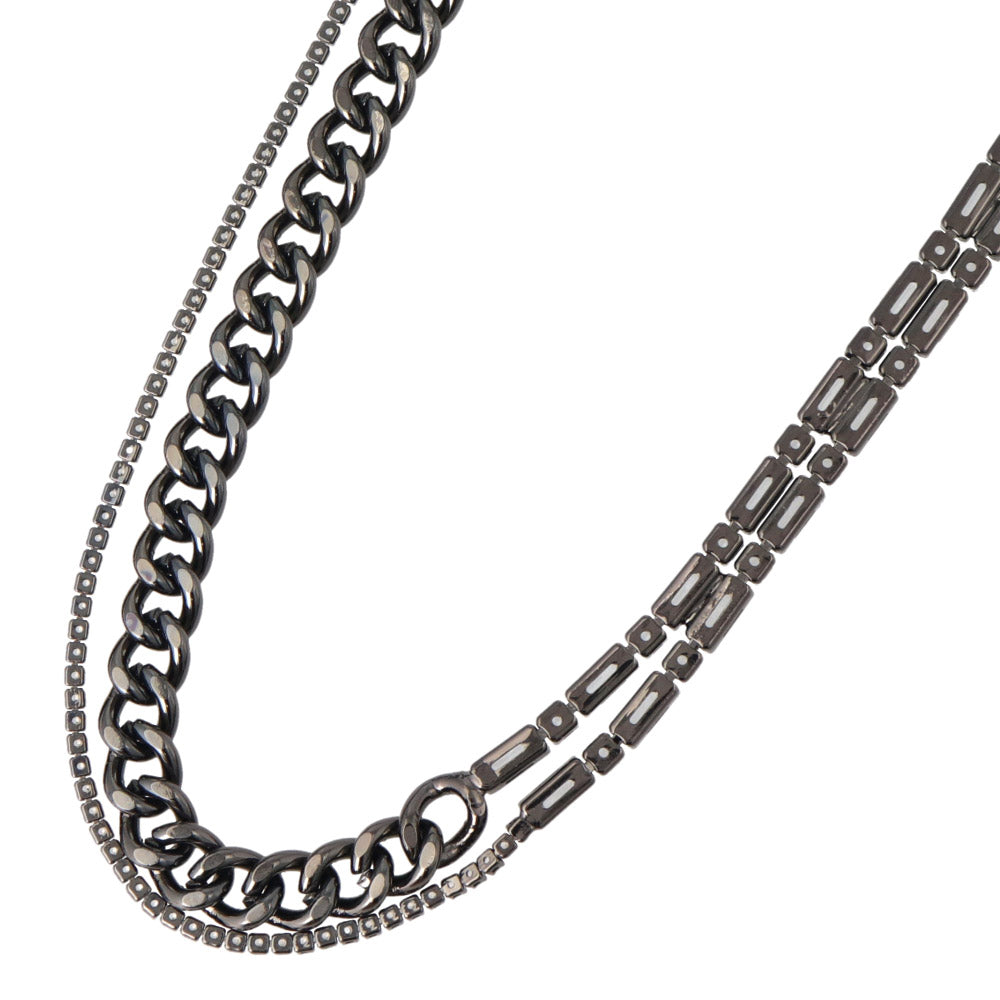 Asymmetrical Chain Layered Necklace