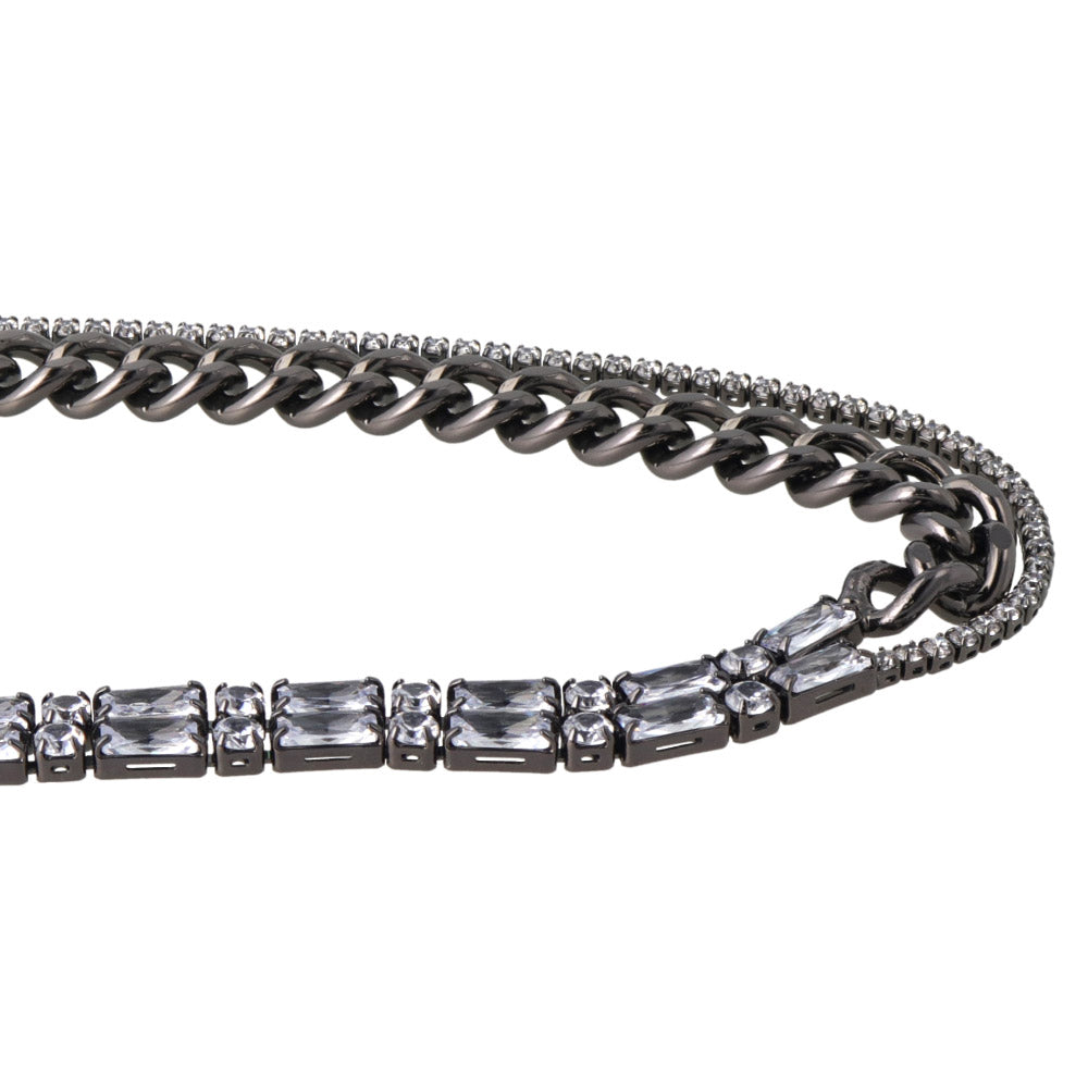 Asymmetrical Chain Layered Necklace