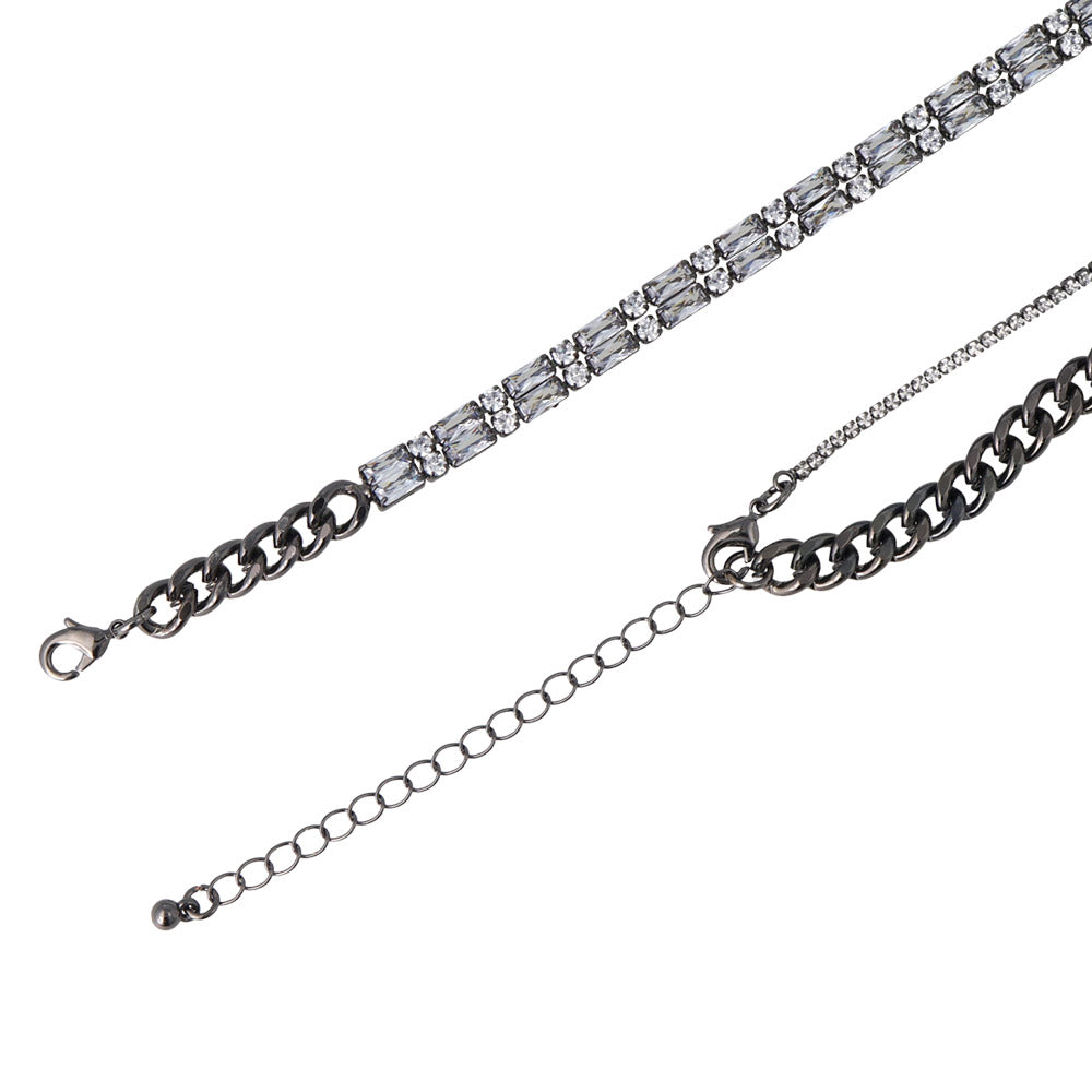 Asymmetrical Chain Layered Necklace