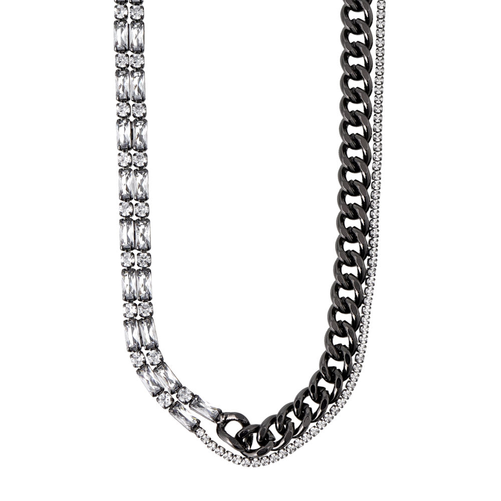 Asymmetrical Chain Layered Necklace