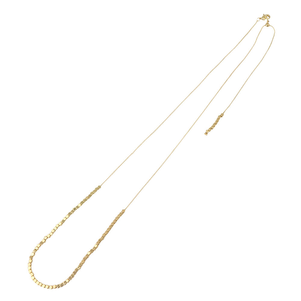 Two Way Cube Bead Slider Necklace