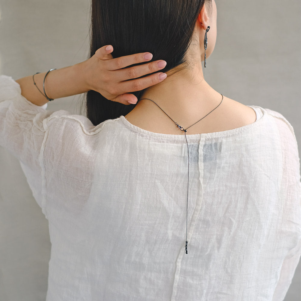 Two Way Cube Bead Slider Necklace