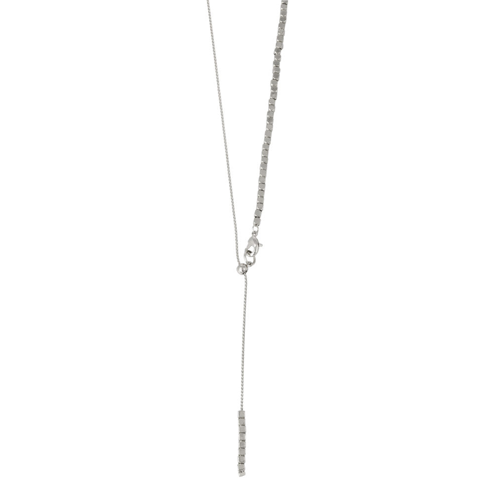 Two Way Cube Bead Slider Necklace