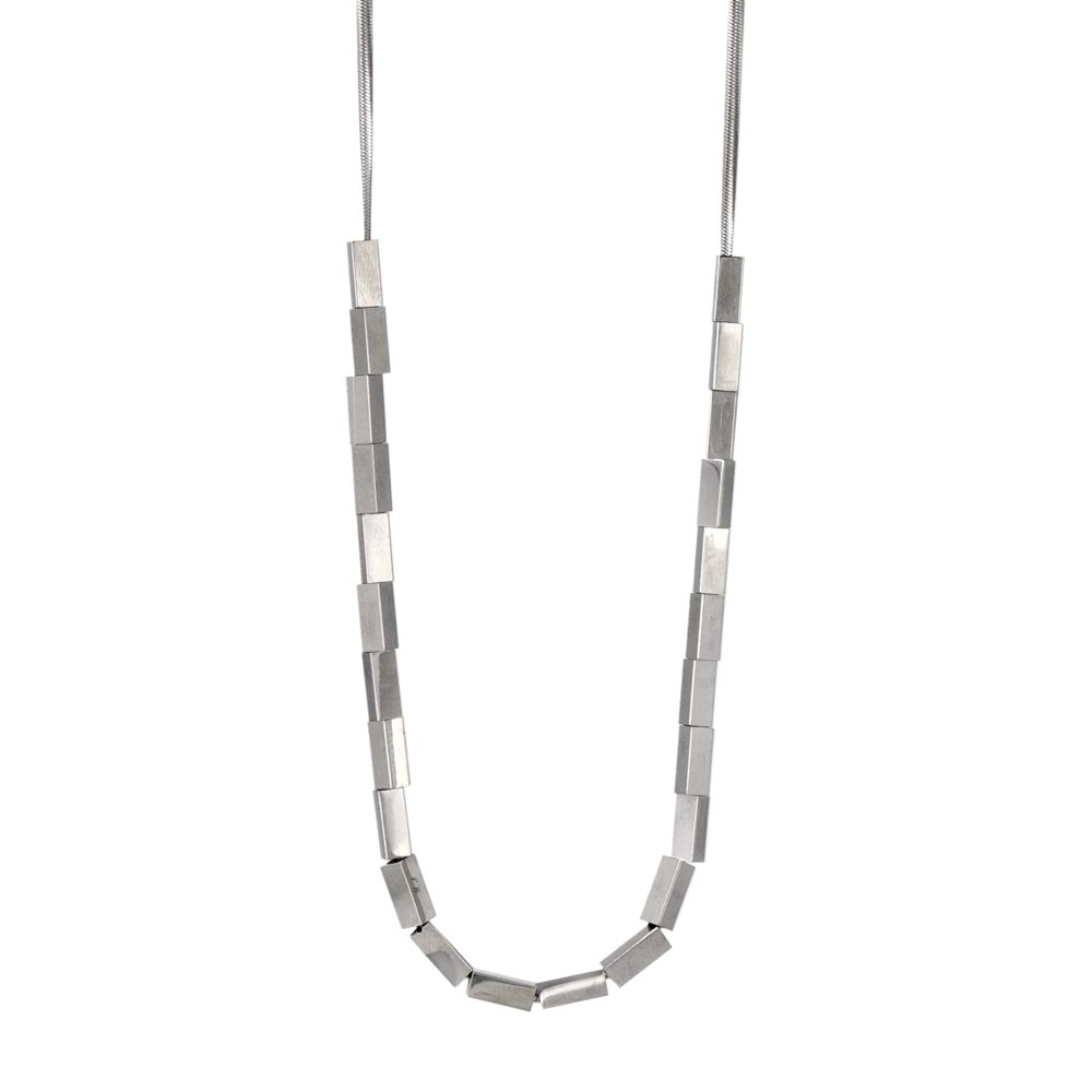 Rectangle Bead Snake Chain Necklace