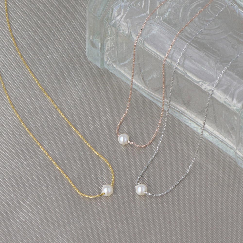 Mini Faux Pearl Magnet Clasp Necklace - osewaya