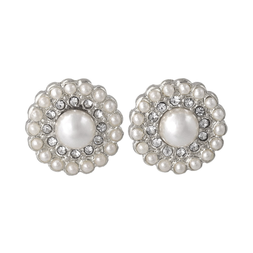 Pearly Pave Disc Studs