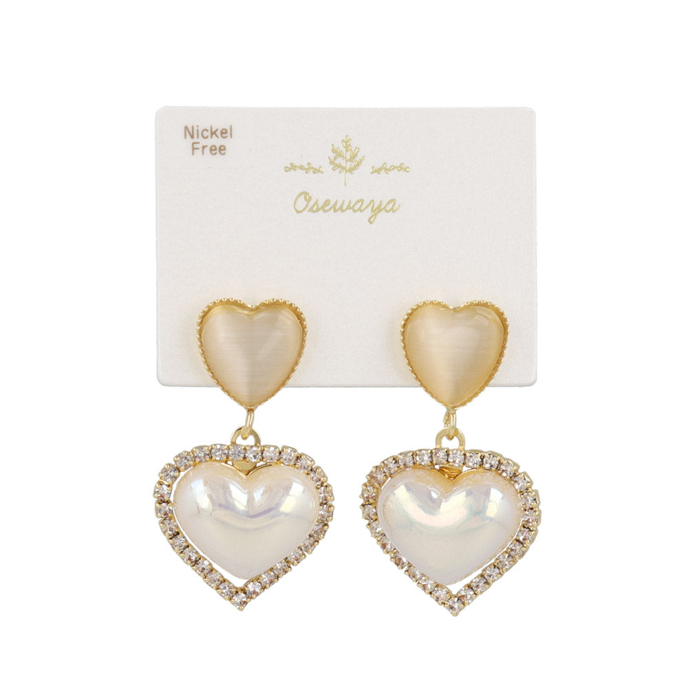 Heart Layered Drop Earrings