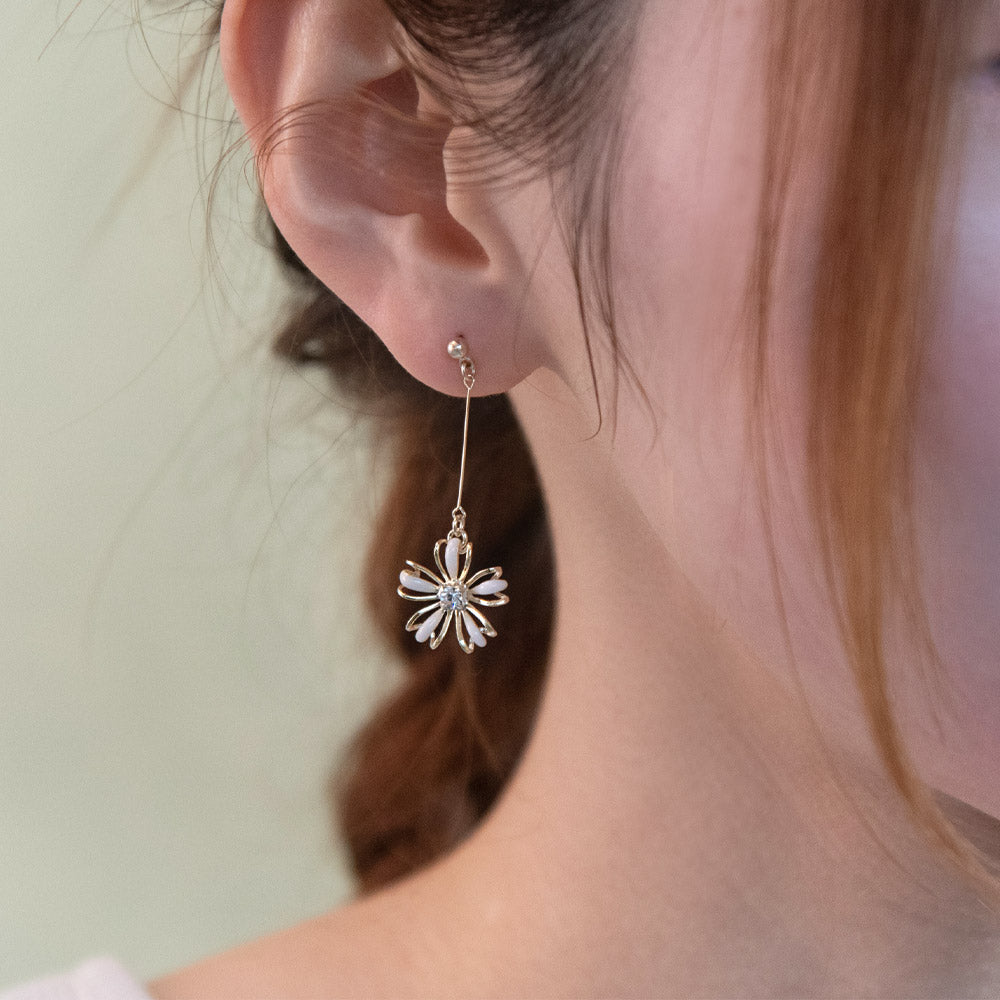 Hollow Flower Drop Earrings