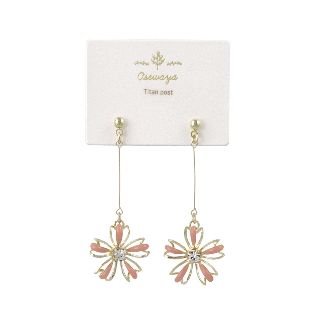 Hollow Flower Drop Earrings