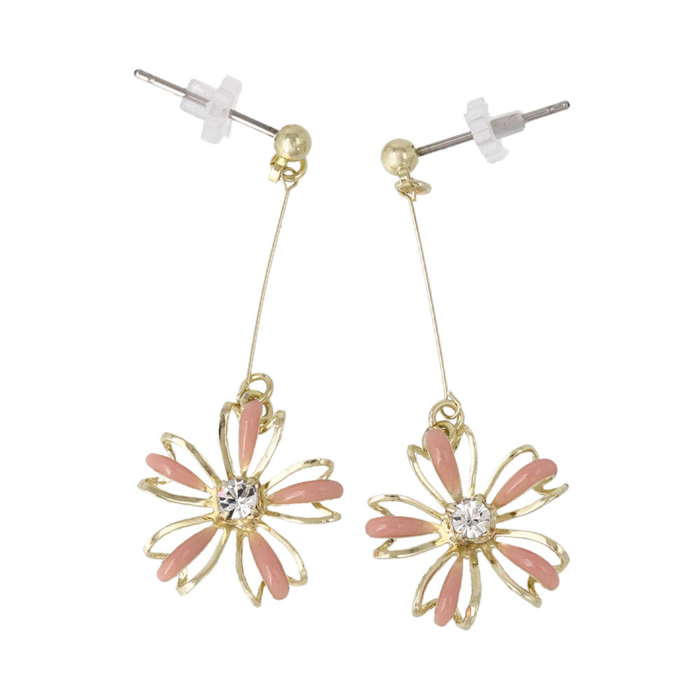 Hollow Flower Drop Earrings