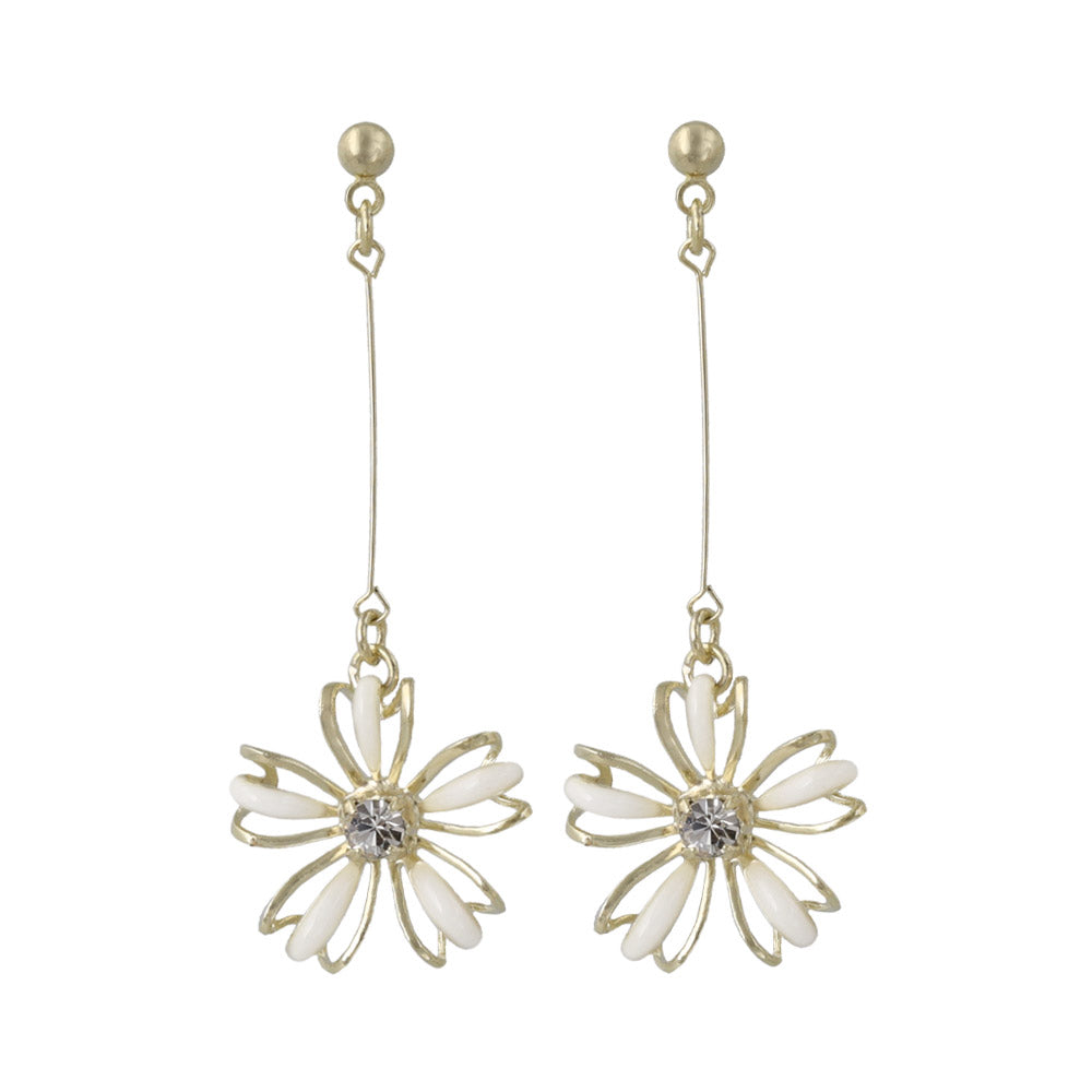 Hollow Flower Drop Earrings