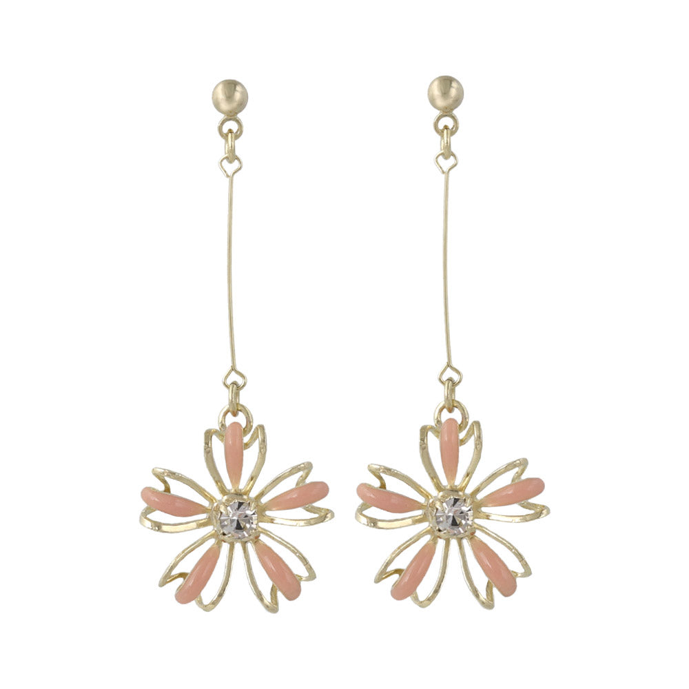 Hollow Flower Drop Earrings