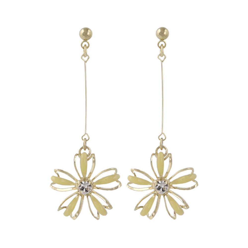 Hollow Flower Drop Earrings