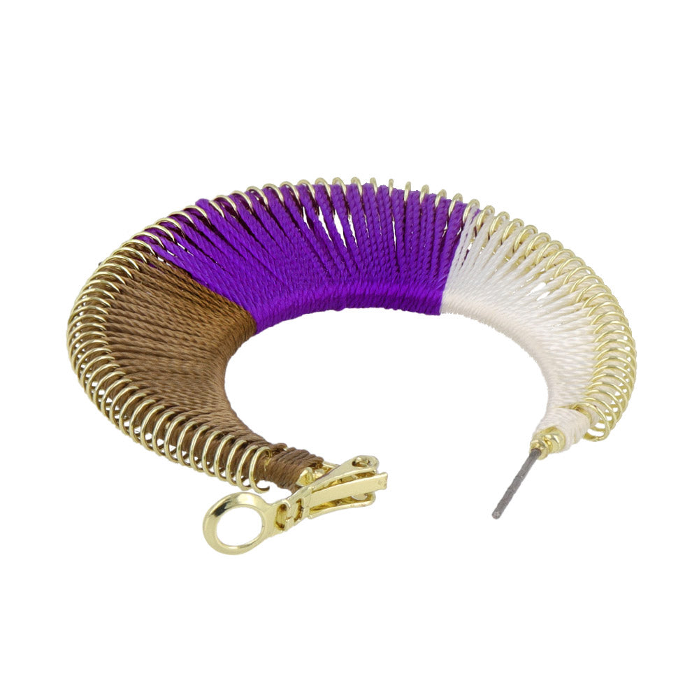 Thread Hoop Woven Thread Hoop Earrings