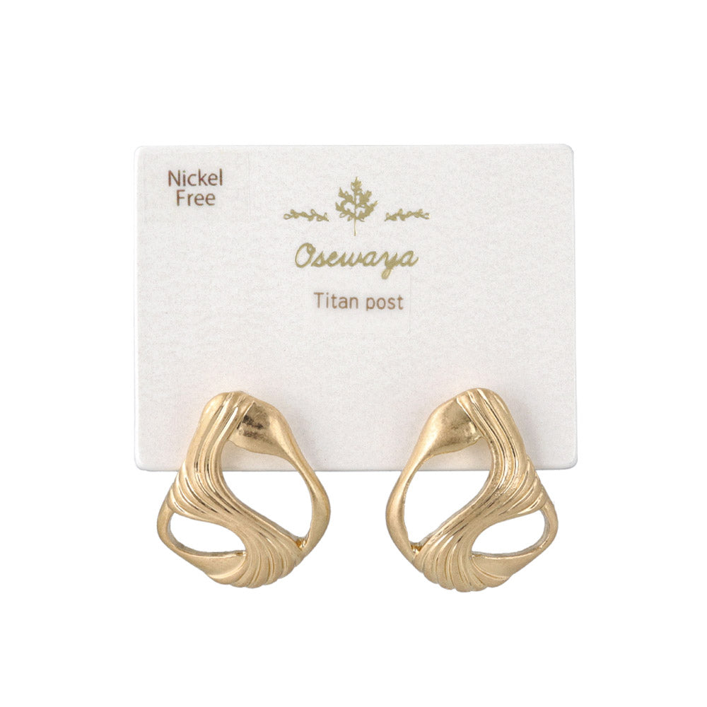 Open Swirl Stud Earrings