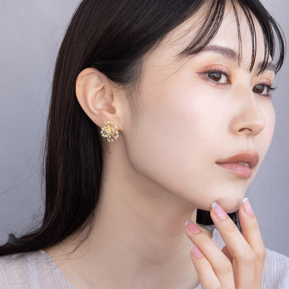 Jeweled Snowflake Stud Earrings