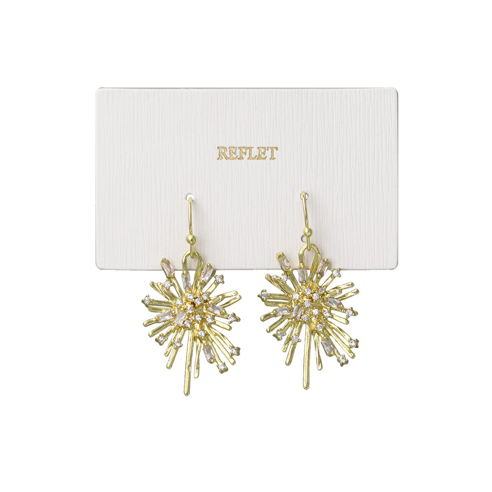 Jeweled Snowflake Drop Earrings