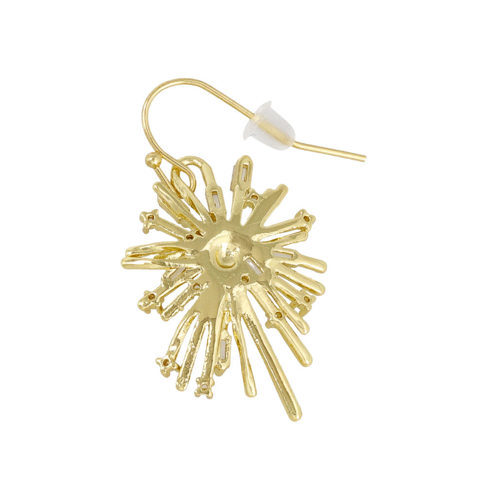 Jeweled Snowflake Drop Earrings