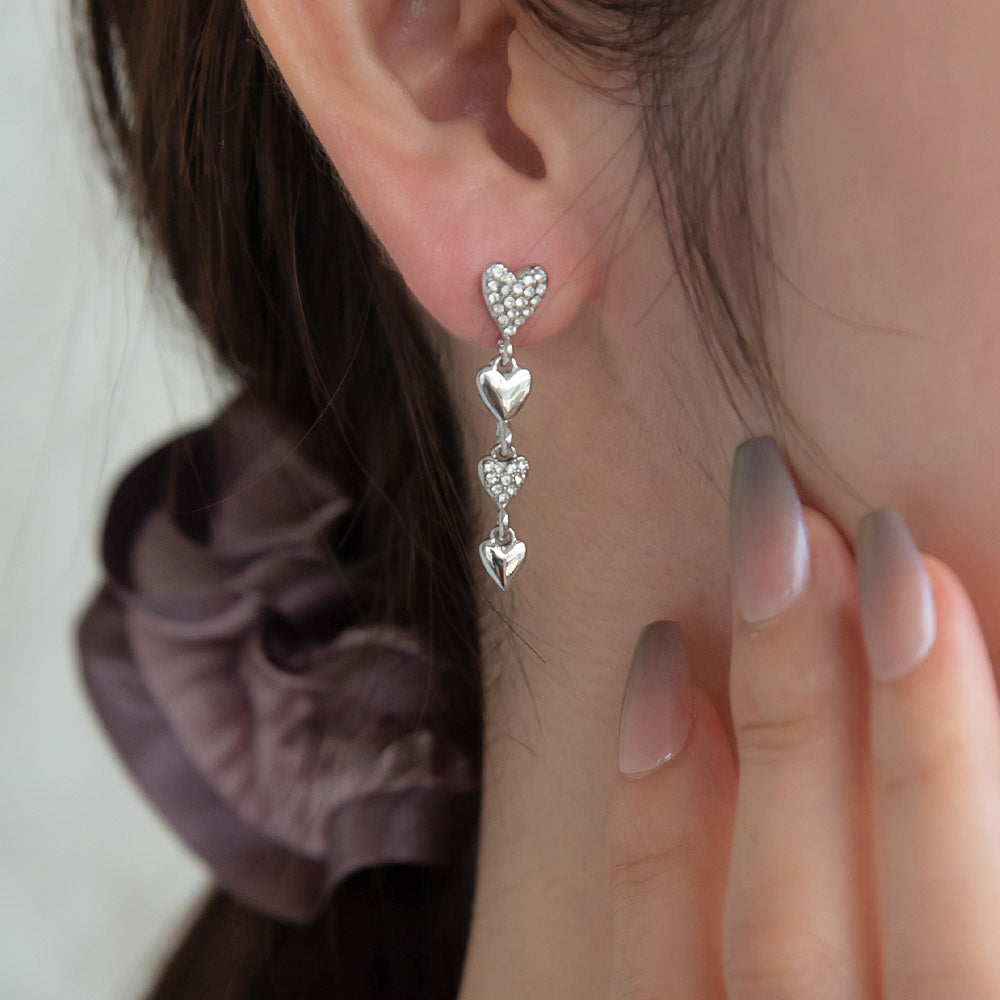 Heart Linear Earrings