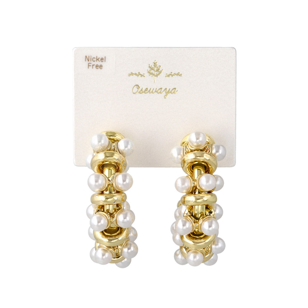 Pearlized Fancy Hoop Earrings