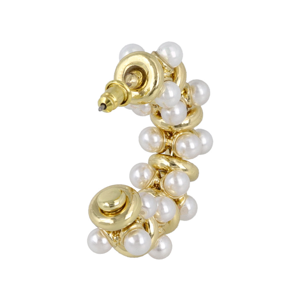 Pearlized Fancy Hoop Earrings