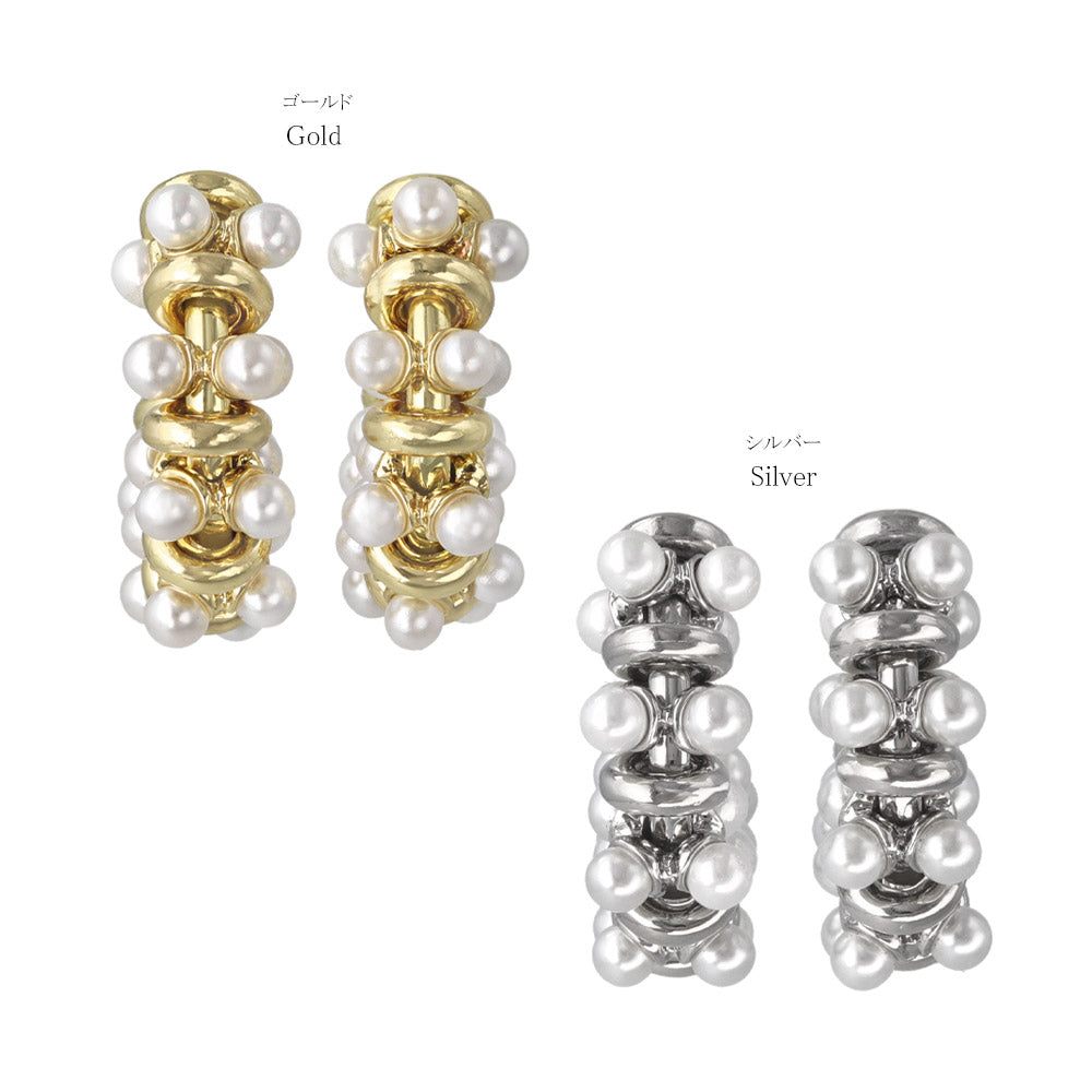 Pearlized Fancy Hoop Earrings