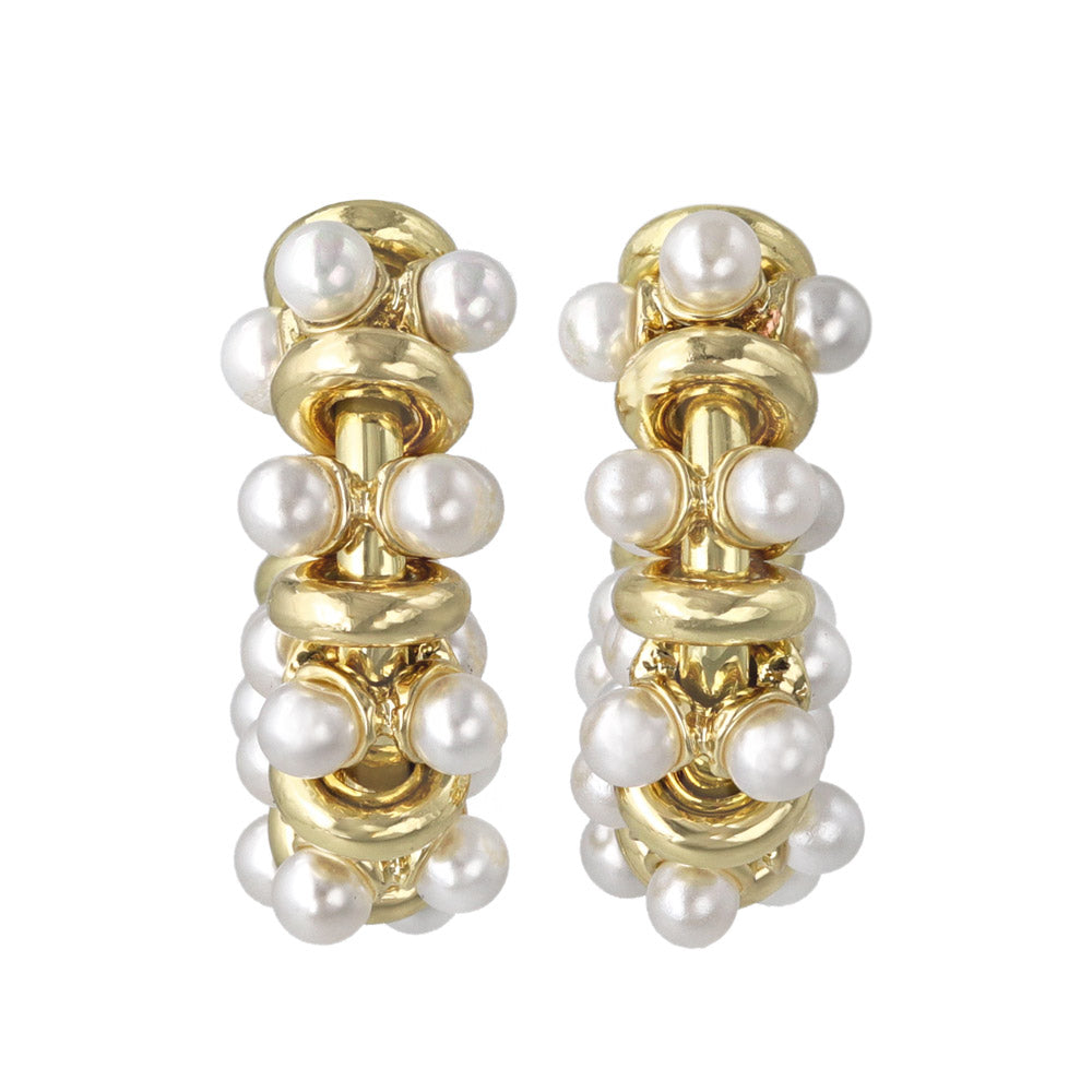 Pearlized Fancy Hoop Earrings