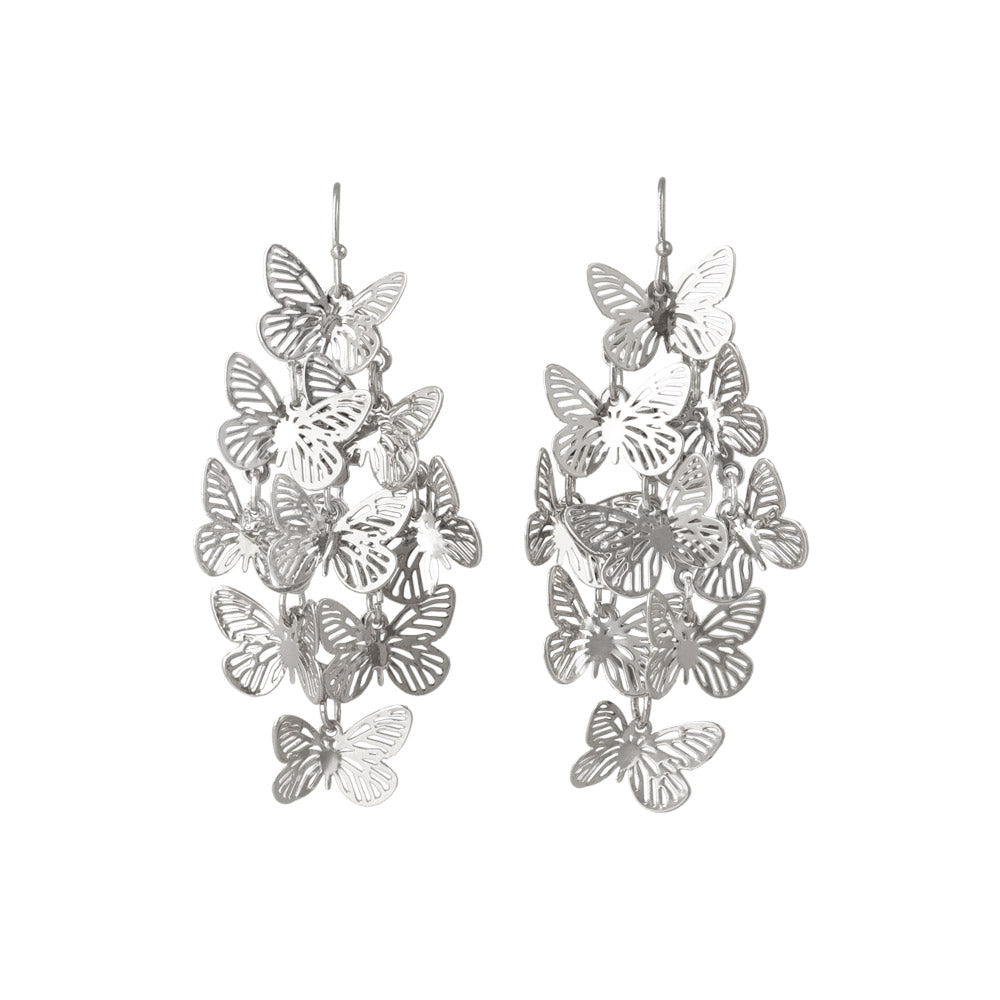 Butterfly Cluster Drop Earrings