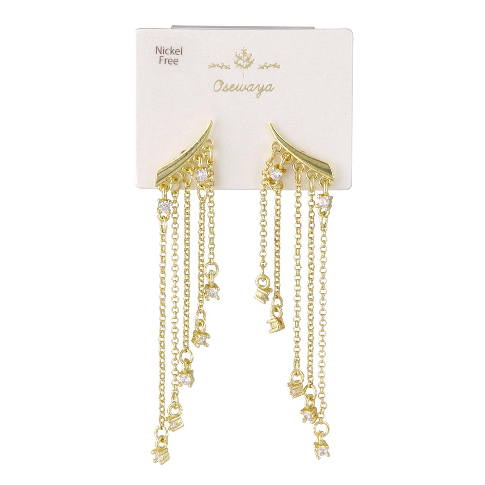 Cubic Zirconia Cascade Earrings