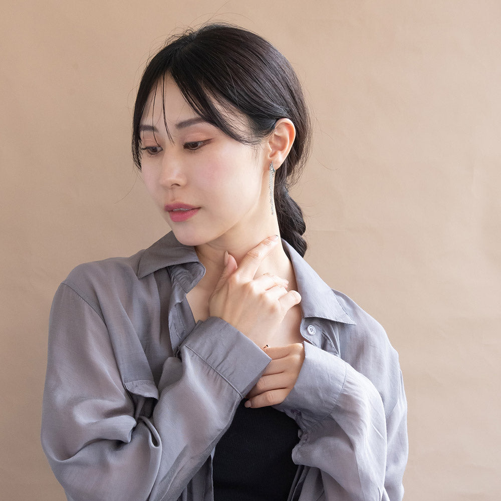 Cubic Zirconia Cascade Earrings