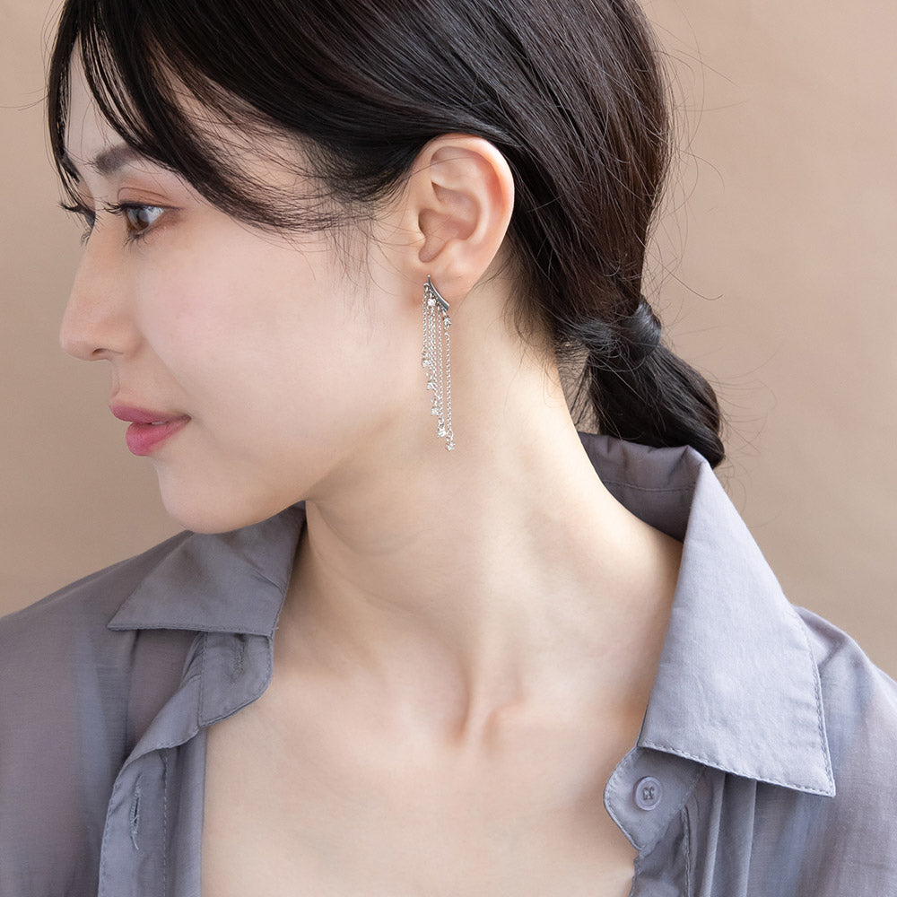 Cubic Zirconia Cascade Earrings