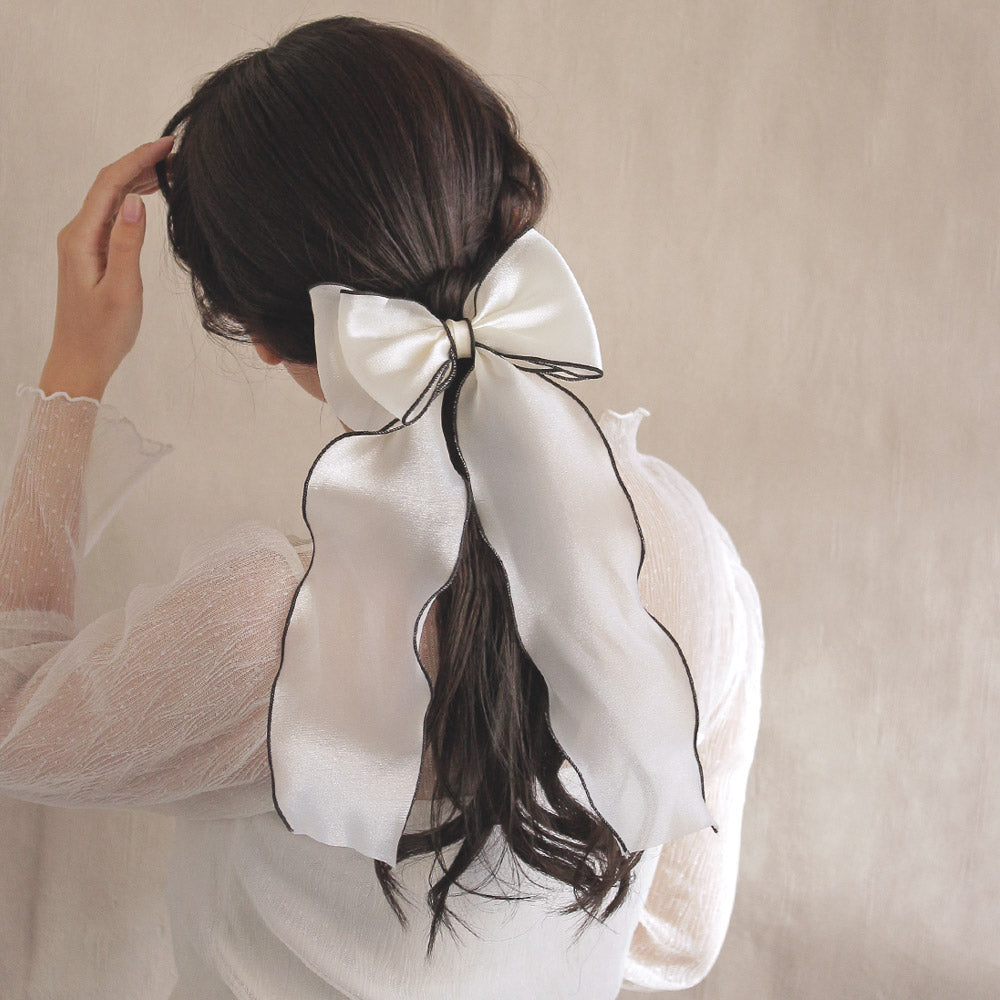 Large Sheer Bow Hair Tie