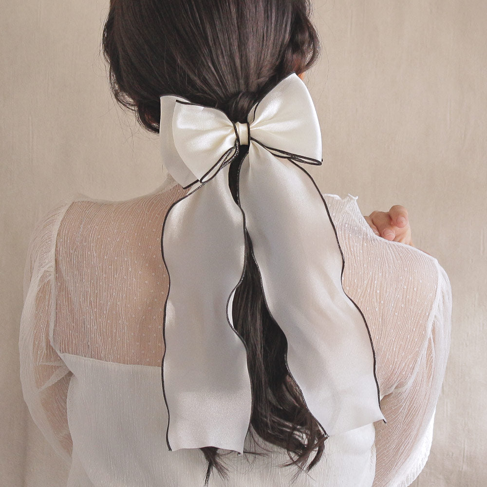 Large Sheer Bow Hair Tie