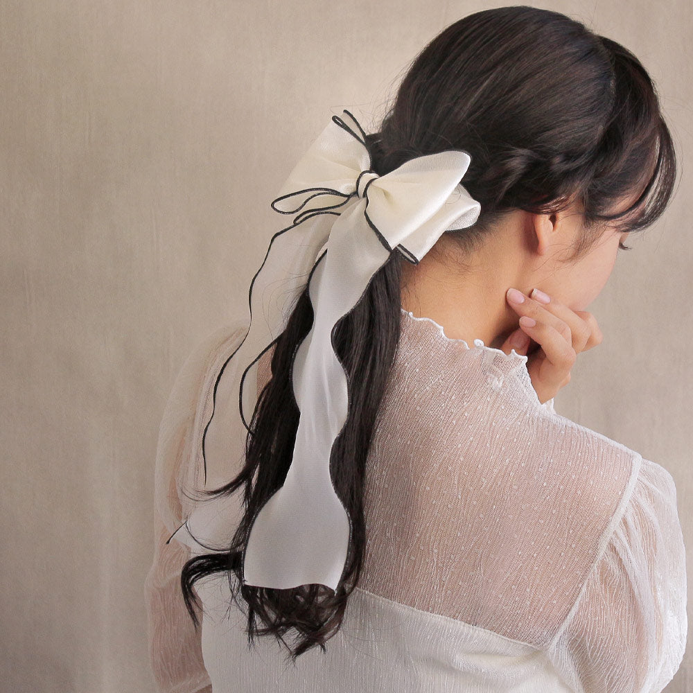 Large Sheer Bow Hair Tie