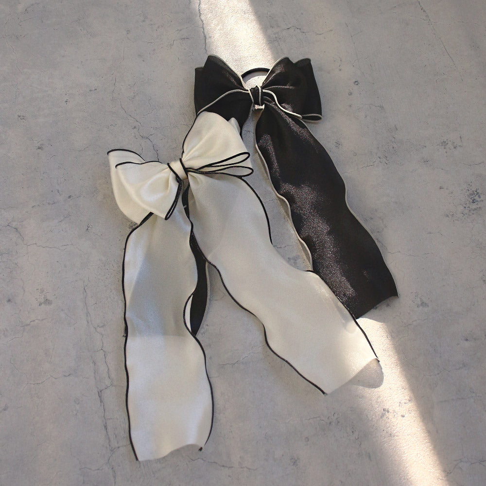 Large Sheer Bow Hair Tie