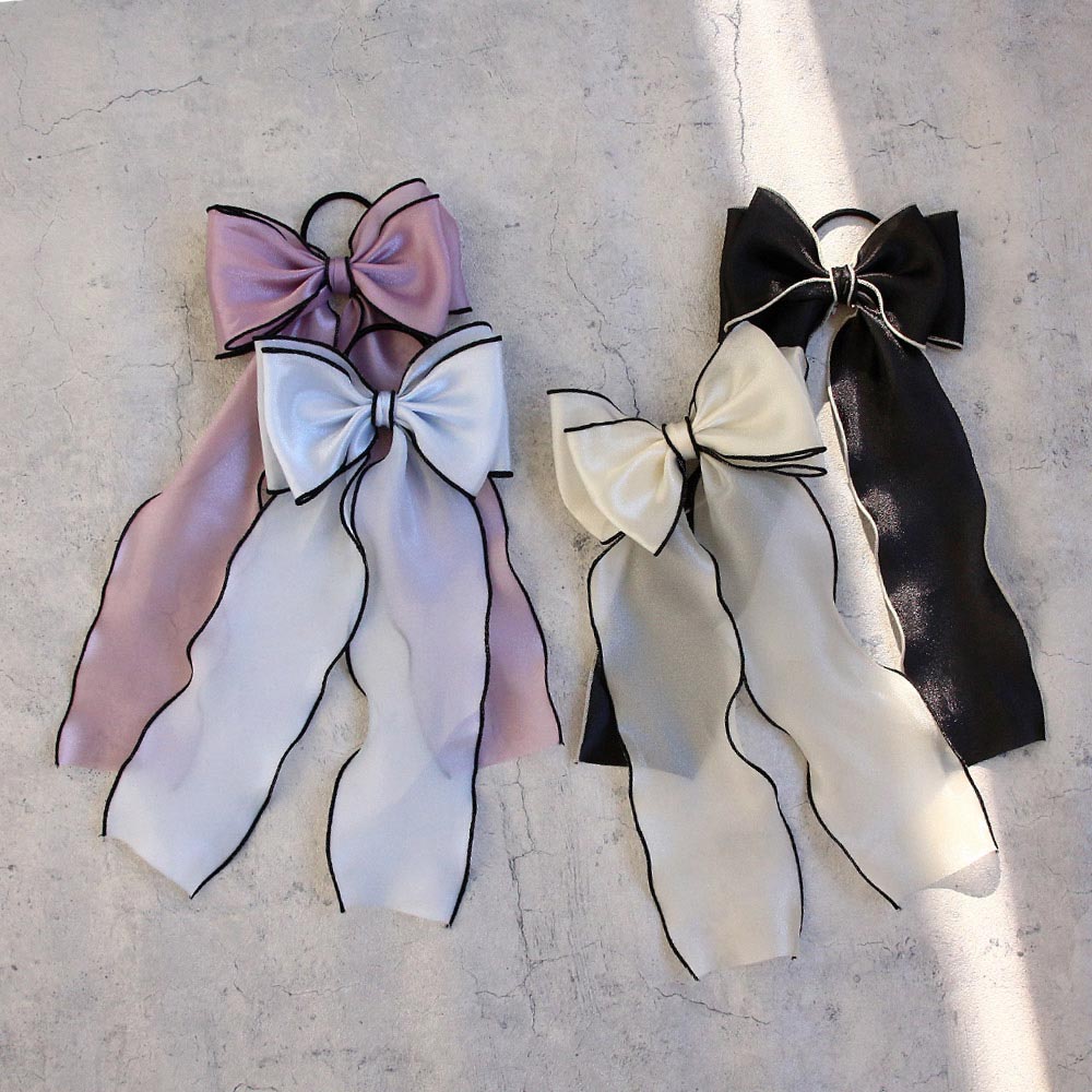 Large Sheer Bow Hair Tie