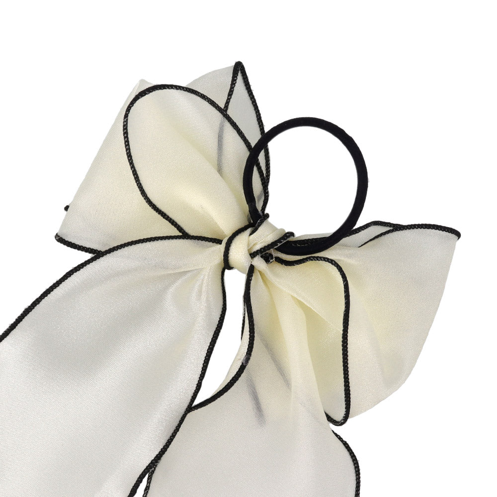 Large Sheer Bow Hair Tie